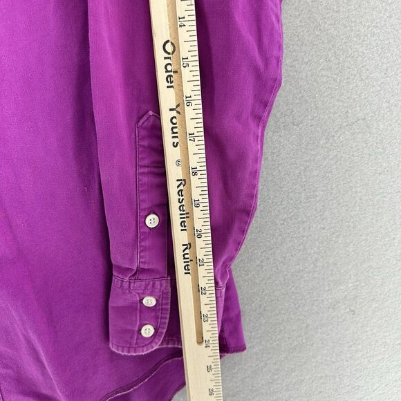 90s Wrangler Brushpopper Cowboy Cut X-Long Tails Purple‎ Mens 151/2 34 (M) VTG - Picture 6 of 7